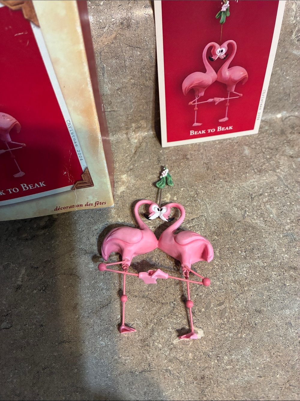 Hallmark Pink Flamingo 'Beak to Beak' Holiday Ornament - Picture 1 of 9